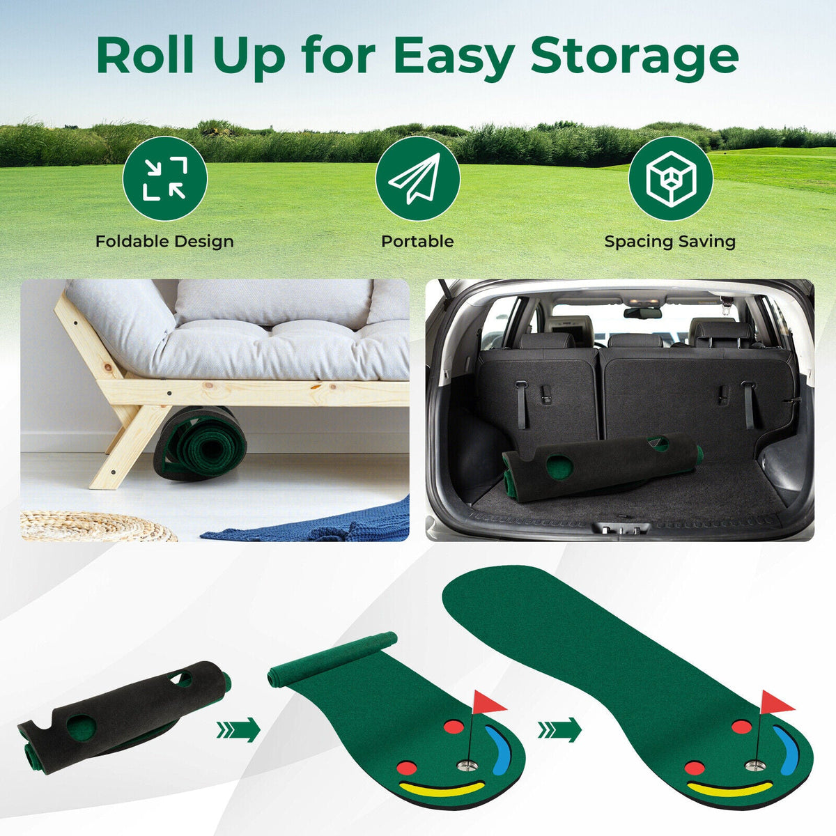 Indoor/Outdoor Putting Green Set