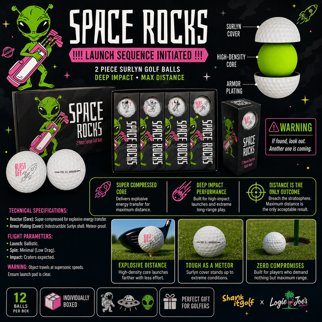 Space Rocks Distance Golf Balls