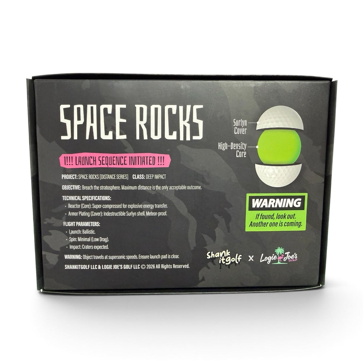 Space Rocks Distance Golf Balls